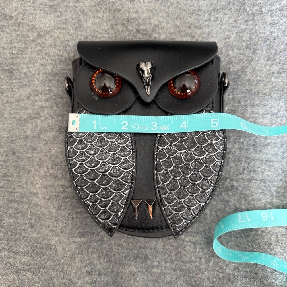 Stylish Owl Crossbody Bag - Black and Gray